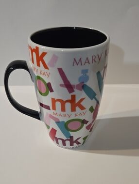 Mary Kay Multicolor Logo Ceramic Coffee Mug - White with Black Interior